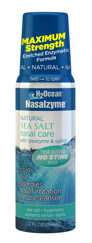 Nasalzyme Maxpro Formula sea salt mist, with all natural ingredients by H2Ocean®